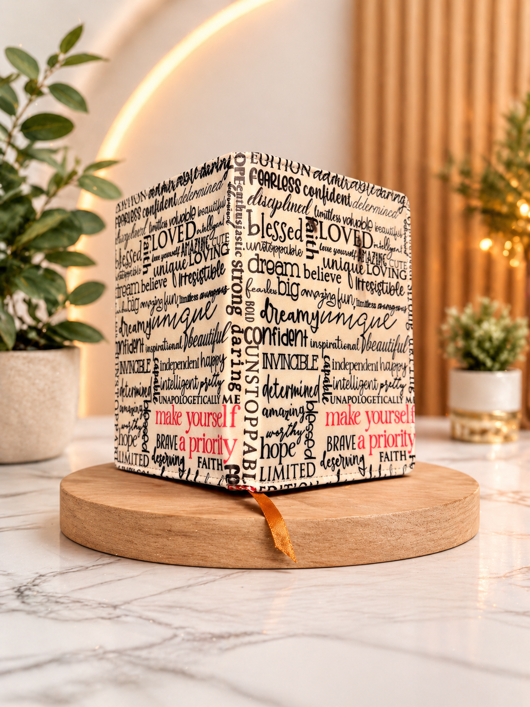 Motivational Word Art Notebook | Inspirational Journal | Self-Love Gift